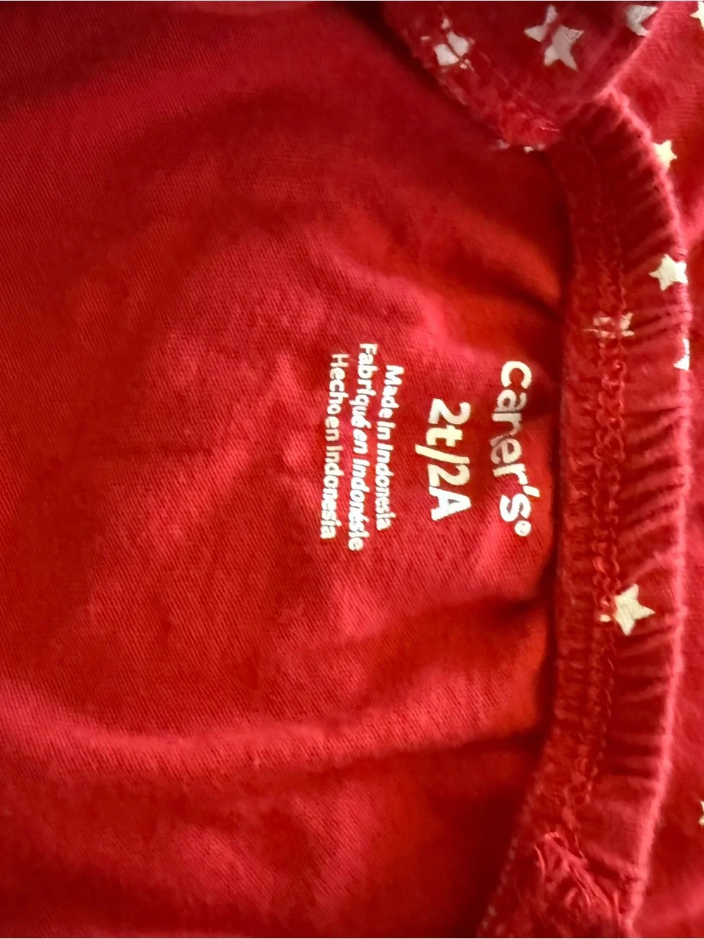 Carter's Red Star Print Tiered Sleeveless Dress
